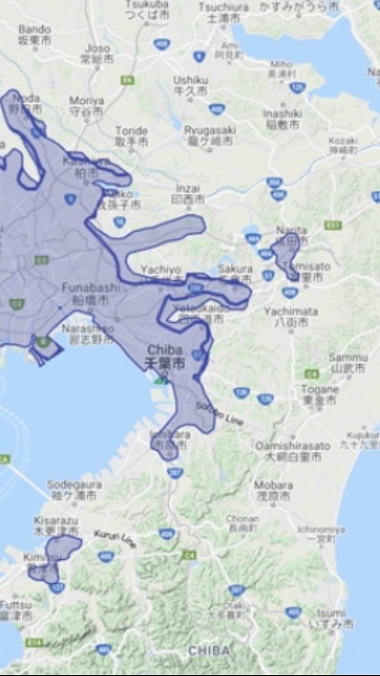ubereats-chiba-map ウーバーイーツ千葉 マップ
