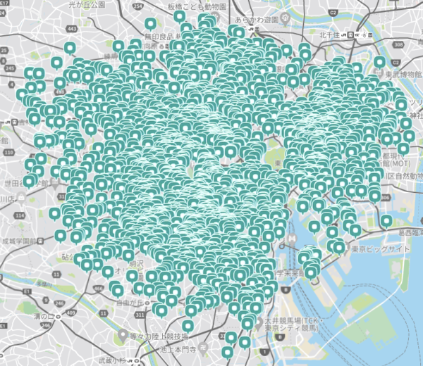 LUUP東京のポートマップ