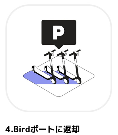 Bird(バード)をポートに返却する