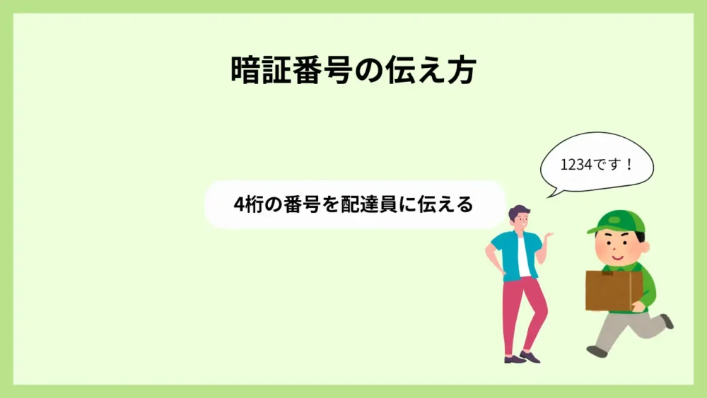 暗証番号の伝え方