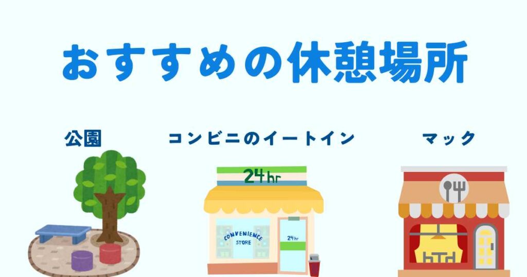 ウーバーイーツ配達員におすすめの休憩場所