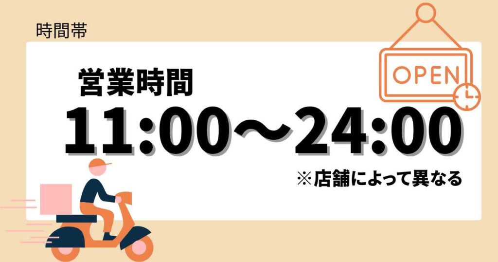 ドミノピザデリバリーの営業時間は？