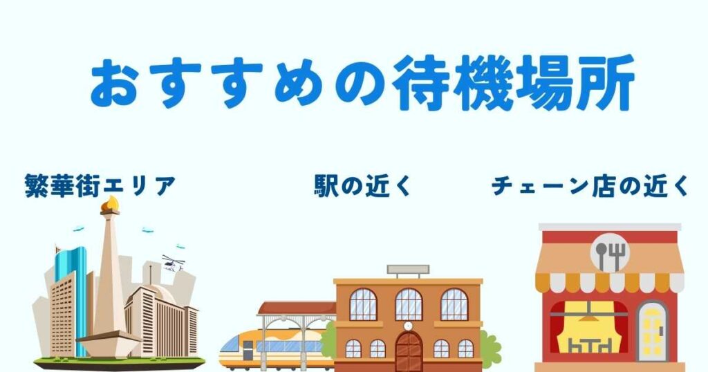 ウーバーイーツ配達員おすすめの待機場所