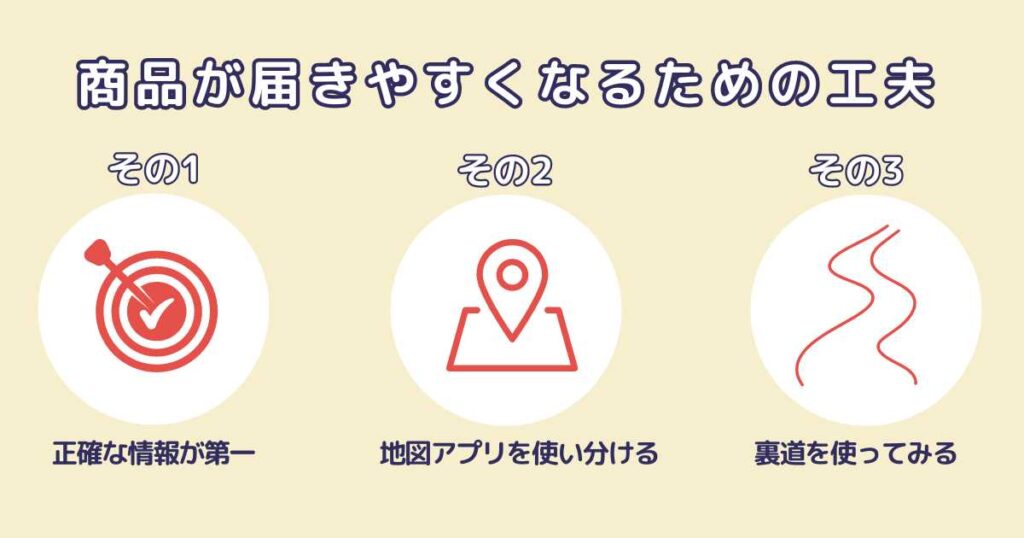 配達員目線!商品が届きやすくなるための工夫!