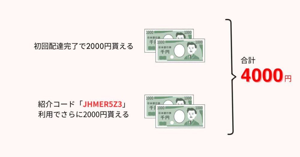 ロケットナウでは新規配達で報酬がさらにもらえる